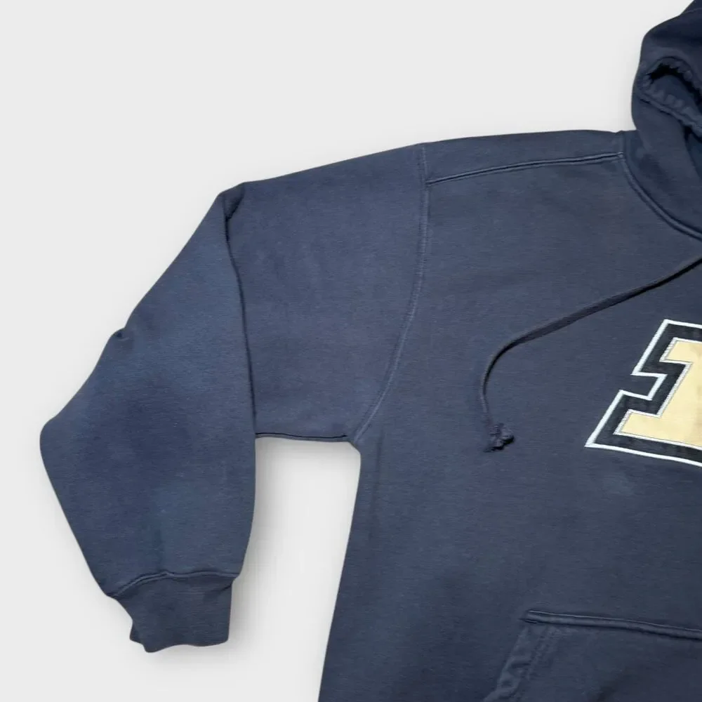 Purdue Boilermakers Hoodie Mens XL Pro Player NCAA College Football Navy Gold - Picture 5 of 11